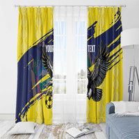 Ecuador Football Custom Window Curtain 2026 Vamos La Tri Yellow South America Pattern - Wonder Print Shop