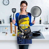 Ecuador Football Custom Apron 2026 Vamos La Tri Blue South America Pattern - Wonder Print Shop