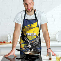 Ecuador Football Custom Apron 2026 Vamos La Tri Blue South America Pattern - Wonder Print Shop