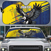 Ecuador Football Custom Auto Sun Shade 2026 Vamos La Tri Blue South America Pattern - Wonder Print Shop