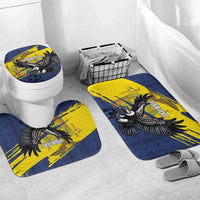 Ecuador Football Custom Bathroom Set 2026 Vamos La Tri Blue South America Pattern - Wonder Print Shop