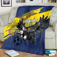 Ecuador Football Custom Blanket 2026 Vamos La Tri Blue South America Pattern - Wonder Print Shop