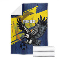Ecuador Football Custom Blanket 2026 Vamos La Tri Blue South America Pattern - Wonder Print Shop