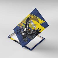 Ecuador Football Custom Canvas Wall Art 2026 Vamos La Tri Blue South America Pattern - Wonder Print Shop