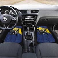 Ecuador Football Custom Car Mats 2026 Vamos La Tri Blue South America Pattern - Wonder Print Shop