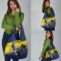 Ecuador Football Custom Grocery Bag 2026 Vamos La Tri Blue South America Pattern - Wonder Print Shop