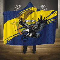 Ecuador Football Custom Hooded Blanket 2026 Vamos La Tri Blue South America Pattern - Wonder Print Shop