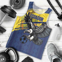 Ecuador Football Custom Men Tank Top 2026 Vamos La Tri Blue South America Pattern - Wonder Print Shop