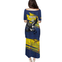Ecuador Football Custom Puletasi 2026 Vamos La Tri Blue South America Pattern - Wonder Print Shop