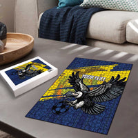Ecuador Football Custom Puzzle 2026 Vamos La Tri Blue South America Pattern - Wonder Print Shop