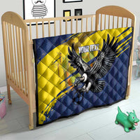 Ecuador Football Custom Quilt 2026 Vamos La Tri Blue South America Pattern - Wonder Print Shop
