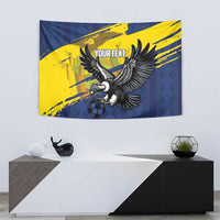 Ecuador Football Custom Tapestry 2026 Vamos La Tri Blue South America Pattern - Wonder Print Shop