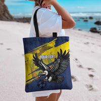 Ecuador Football Custom Tote Bag 2026 Vamos La Tri Blue South America Pattern - Wonder Print Shop