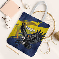 Ecuador Football Custom Tote Bag 2026 Vamos La Tri Blue South America Pattern - Wonder Print Shop