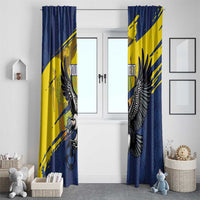 Ecuador Football Custom Window Curtain 2026 Vamos La Tri Blue South America Pattern - Wonder Print Shop