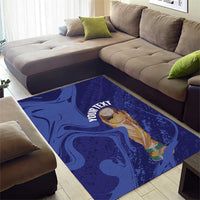 Paraguay Football Custom Area Rug 2026 La Albirroja Marble Pattern - Wonder Print Shop
