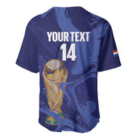 Paraguay Football Custom Baseball Jersey 2026 La Albirroja Marble Pattern - Wonder Print Shop