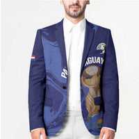 Paraguay Football Custom Blazer 2026 La Albirroja Marble Pattern - Wonder Print Shop