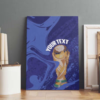 Paraguay Football Custom Canvas Wall Art 2026 La Albirroja Marble Pattern - Wonder Print Shop