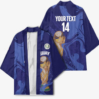 Paraguay Football Custom Kimono 2026 La Albirroja Marble Pattern - Wonder Print Shop