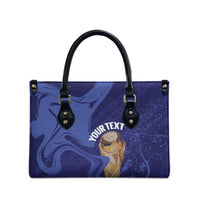 Paraguay Football Custom Leather Bag 2026 La Albirroja Marble Pattern - Wonder Print Shop