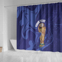 Paraguay Football Custom Shower Curtain 2026 La Albirroja Marble Pattern - Wonder Print Shop