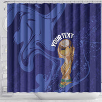 Paraguay Football Custom Shower Curtain 2026 La Albirroja Marble Pattern - Wonder Print Shop