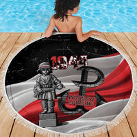 Little Insurrectionist Warsaw Uprising Poland Beach Blanket Honoring 1944 Child Soldiers