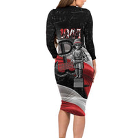 Little Insurrectionist Warsaw Uprising Poland Long Sleeve Bodycon Dress Honoring 1944 Child Soldiers