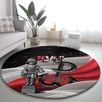 Little Insurrectionist Warsaw Uprising Poland Round Carpet Honoring 1944 Child Soldiers