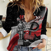 Little Insurrectionist Warsaw Uprising Poland Women Casual Shirt Honoring 1944 Child Soldiers