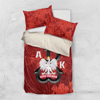Home Army Poland Bedding Set Armia Krajowa Kotwica Grunge Style