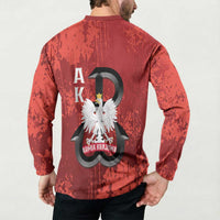 Home Army Poland Button Sweatshirt Armia Krajowa Kotwica Grunge Style