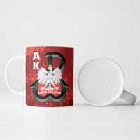 Home Army Poland Ceramic Mug Armia Krajowa Kotwica Grunge Style