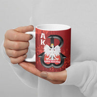 Home Army Poland Ceramic Mug Armia Krajowa Kotwica Grunge Style