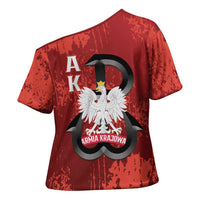 Home Army Poland Cross Shoulder Shirt Armia Krajowa Kotwica Grunge Style