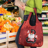 Home Army Poland Grocery Bag Armia Krajowa Kotwica Grunge Style
