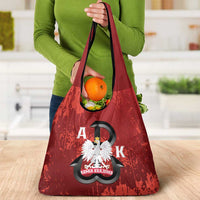 Home Army Poland Grocery Bag Armia Krajowa Kotwica Grunge Style