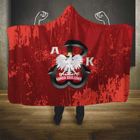 Home Army Poland Hooded Blanket Armia Krajowa Kotwica Grunge Style
