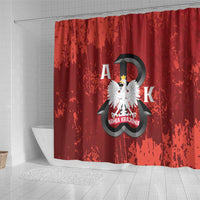 Home Army Poland Shower Curtain Armia Krajowa Kotwica Grunge Style