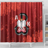 Home Army Poland Shower Curtain Armia Krajowa Kotwica Grunge Style
