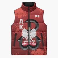 Home Army Poland Sleeveless Puffer Jacket Armia Krajowa Kotwica Grunge Style