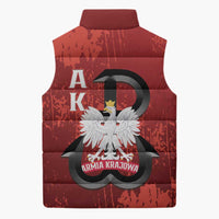 Home Army Poland Sleeveless Puffer Jacket Armia Krajowa Kotwica Grunge Style
