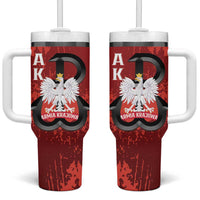 Home Army Poland Tumbler With Handle Armia Krajowa Kotwica Grunge Style