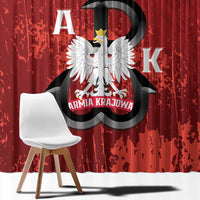 Home Army Poland Window Curtain Armia Krajowa Kotwica Grunge Style