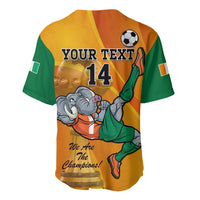Custom Ivory Coast Football Baseball Jersey 2024 Mascot With Champions Trophy - Wonder Print Shop