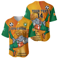 Custom Ivory Coast Football Baseball Jersey 2024 Mascot With Champions Trophy - Wonder Print Shop