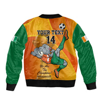 Custom Ivory Coast Football Bomber Jacket 2024 Mascot With Champions Trophy - Wonder Print Shop