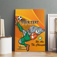 Custom Ivory Coast Football Canvas Wall Art 2024 Mascot With Champions Trophy - Wonder Print Shop