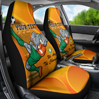 Custom Ivory Coast Football Car Seat Cover 2024 Mascot With Champions Trophy - Wonder Print Shop